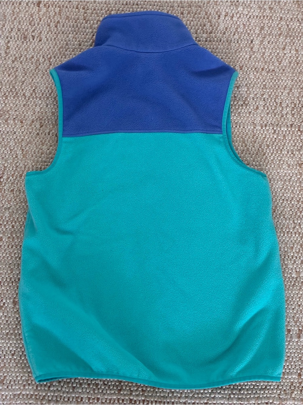 EUC Patagonia Synchilla Snap-T Fleece Vest Womens Mens Medium Blue Colorblock - Picture 5 of 12